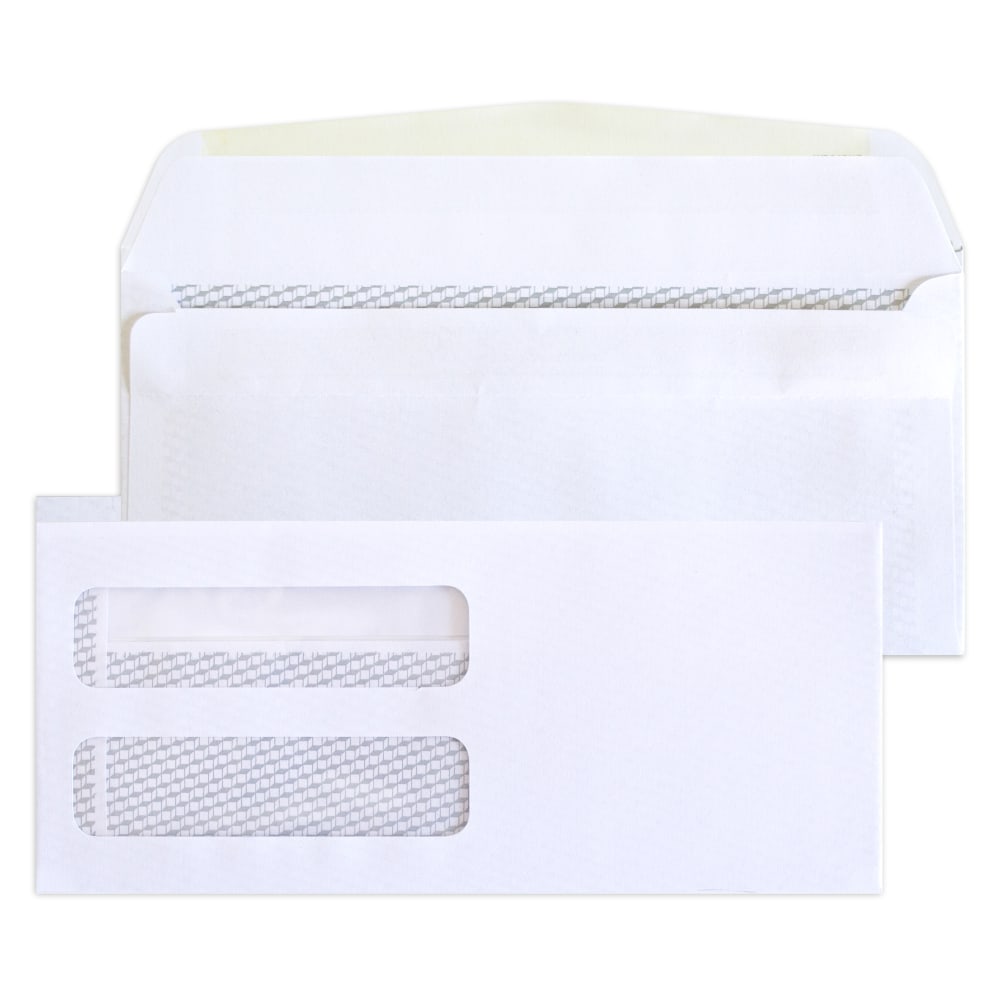 #9 Double-Window Medical/Healthcare Billing Statement Envelopes, Left Windows (Top/Bottom), Self-Seal, White, Pack Of 5000