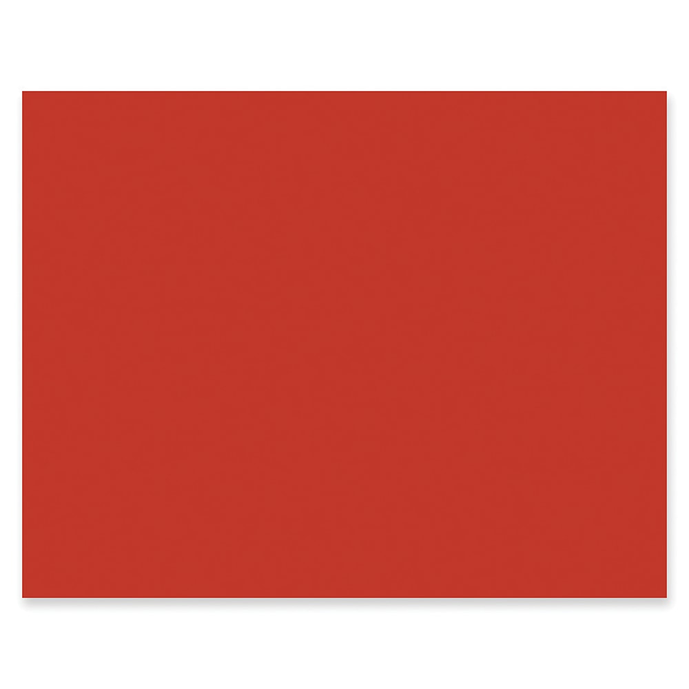 Pacon Peacock 100% Recycled Railroad Board, 22in x 28in, 4-Ply, Red, Carton Of 25 Sheets