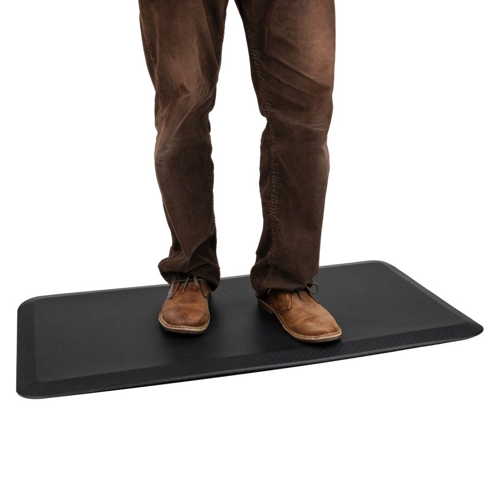 Mind Reader 9-to-5 Collection Anti-Fatigue Standing Desk Mat, 3/4inH x 20-1/4inW x 39-1/2inL, Black