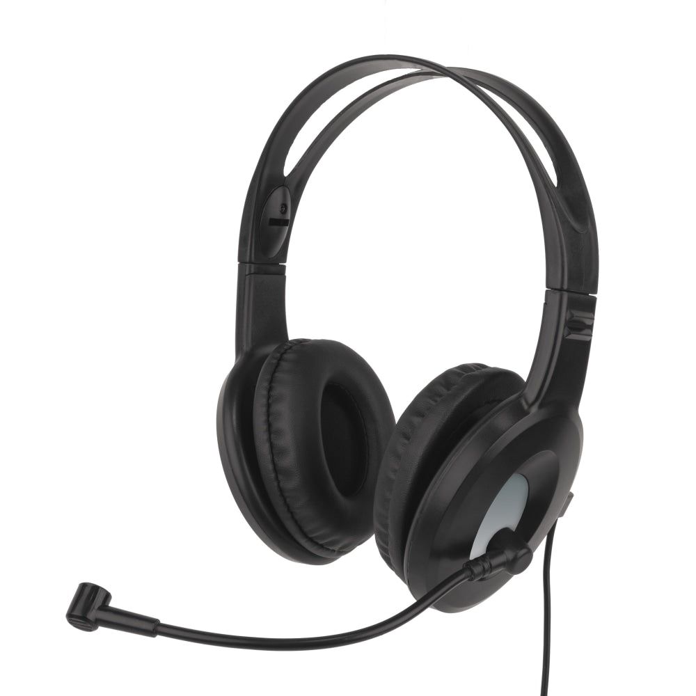 Ativa Wired Headset With Adjustable Microphone, Black