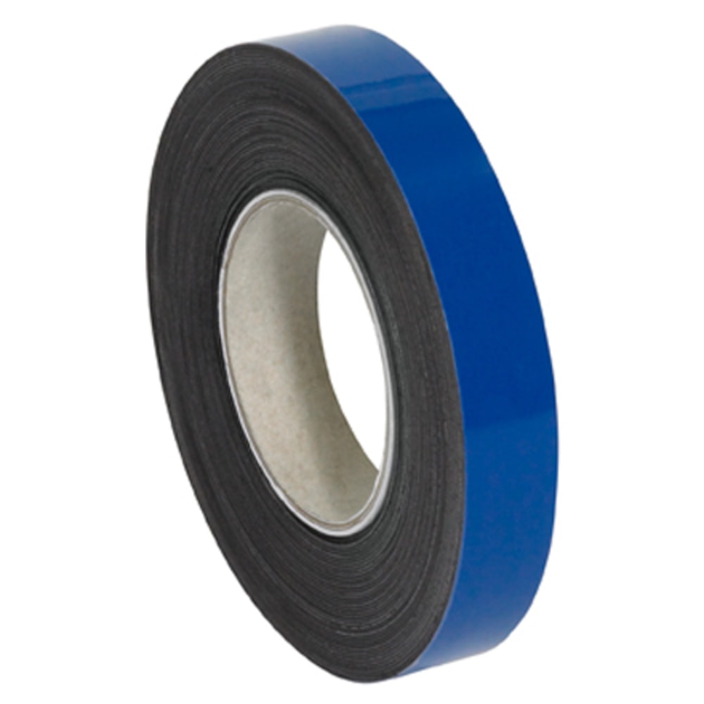 Partners Brand Blue Warehouse Labels, LH127, Magnetic Rolls 1in x 50ft, 1 Roll