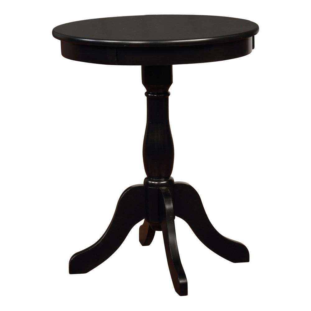 Powell Joris Round Side Table, 22inH x 18in, Black