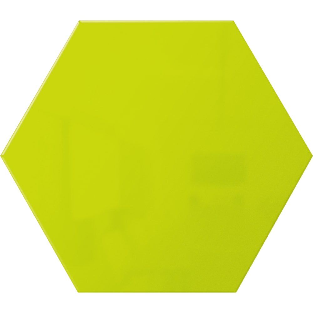 Ghent LINK Hex Premium Magnetic Marker Board, 18inH x 21inW, Lime Green