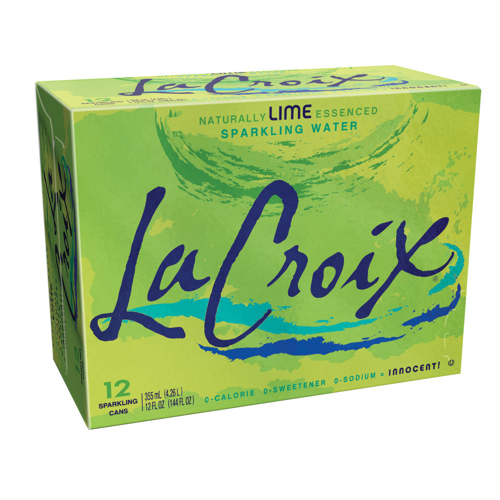 LaCroix Core Sparkling Water with Natural Lime Flavor, 12 Oz, Case of 12 Cans