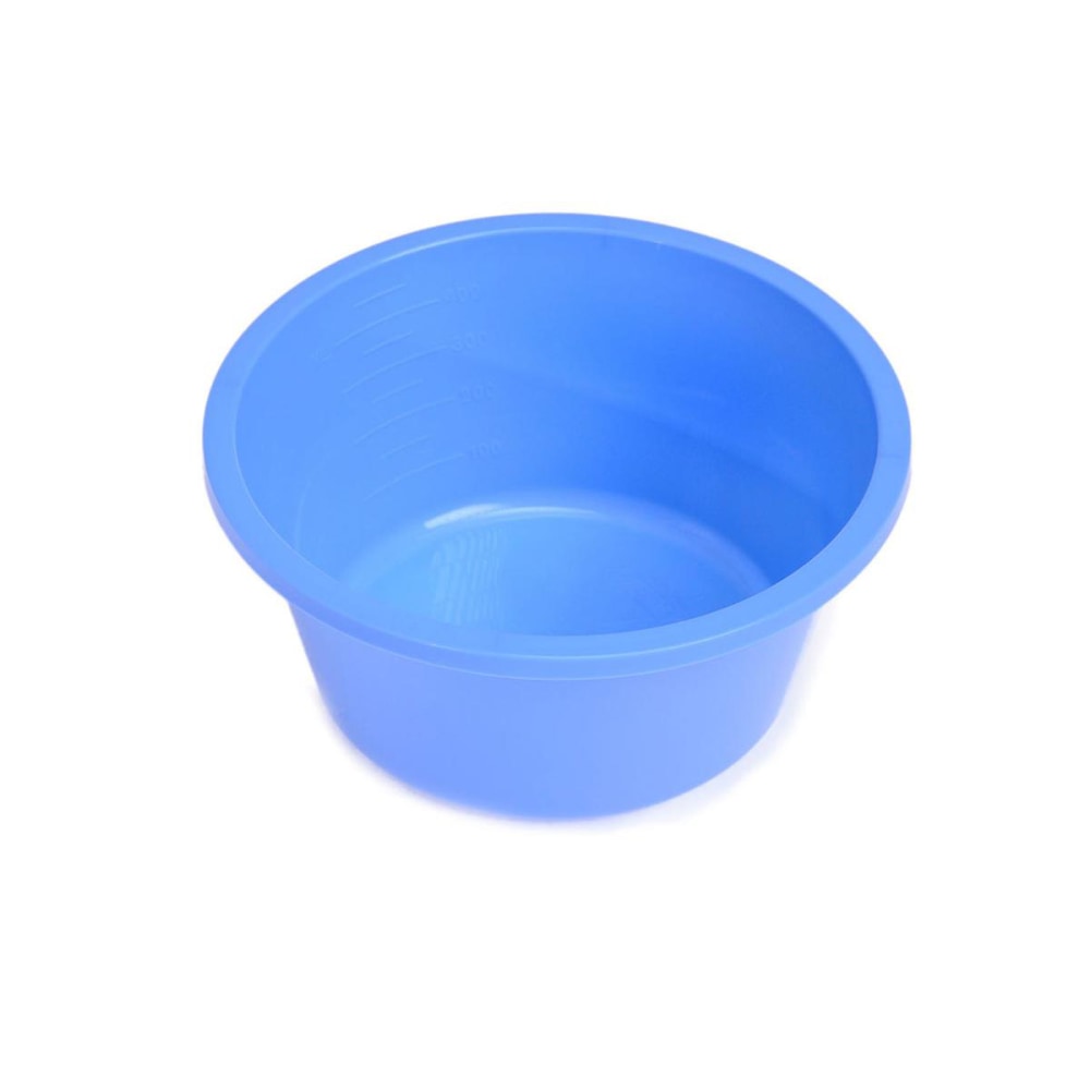 Medline Sterile Plastic Bowls, Non-Graduated, 16 Oz, Blue, Pack Of 100