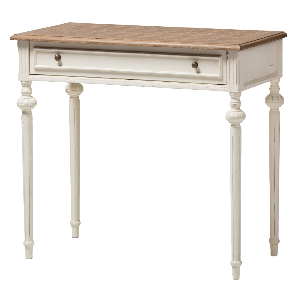 Baxton Studio Kurt Writing Desk Table, Off-White