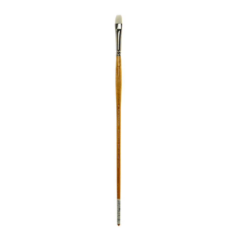 Grumbacher Bristlette Paint Brush, Size 5, Bright Bristle, Synthetic, Brown