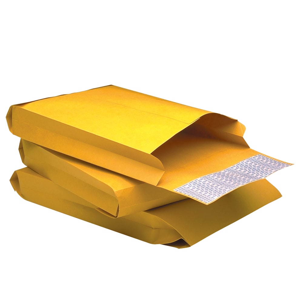 Quality Park Redi-Strip Expansion Envelopes, 9in x 12in x 2in, 40 Lb, Brown Kraft, Box Of 25
