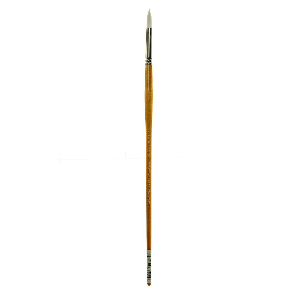 Grumbacher Bristlette Paint Brush, Size 5, Round Bristle, Synthetic, Brown