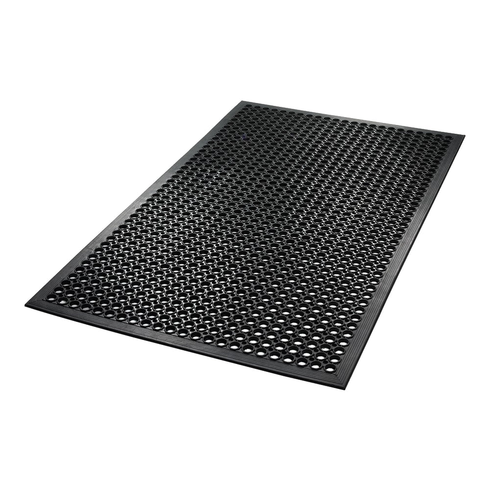 Crown SafeWalk-Light Antifatigue Drainage Mat, 36in x 60in, Black