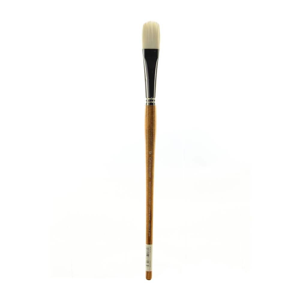 Grumbacher Bristlette Paint Brush, Size 12, Filbert Bristle, Synthetic, Brown