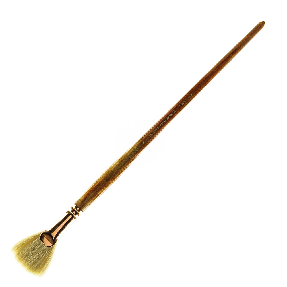 Princeton Refine Series 5400 Natural Bristle Paint Brush, Size 12, Fan Bristle, Natural, Brown