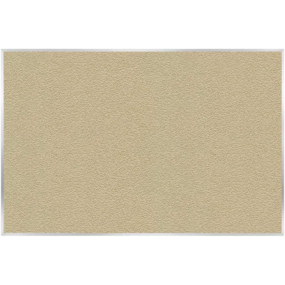 Ghent Vinyl Bulletin Board, 48inH x 72inW, Aluminum Frame, Caramel