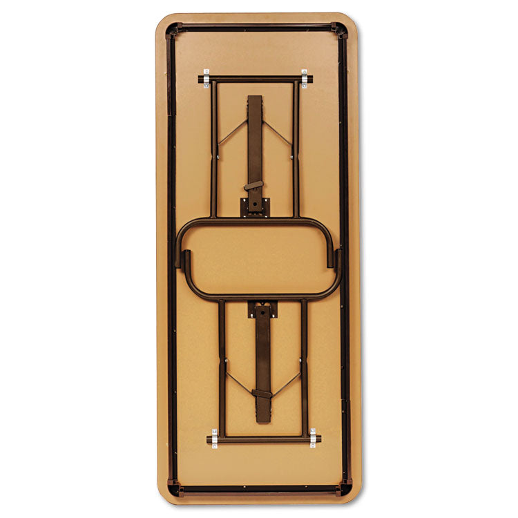 OfficeWorks Commercial Wood-Laminate Folding Table, Rectangular, 96" x 30" x 29", Oak