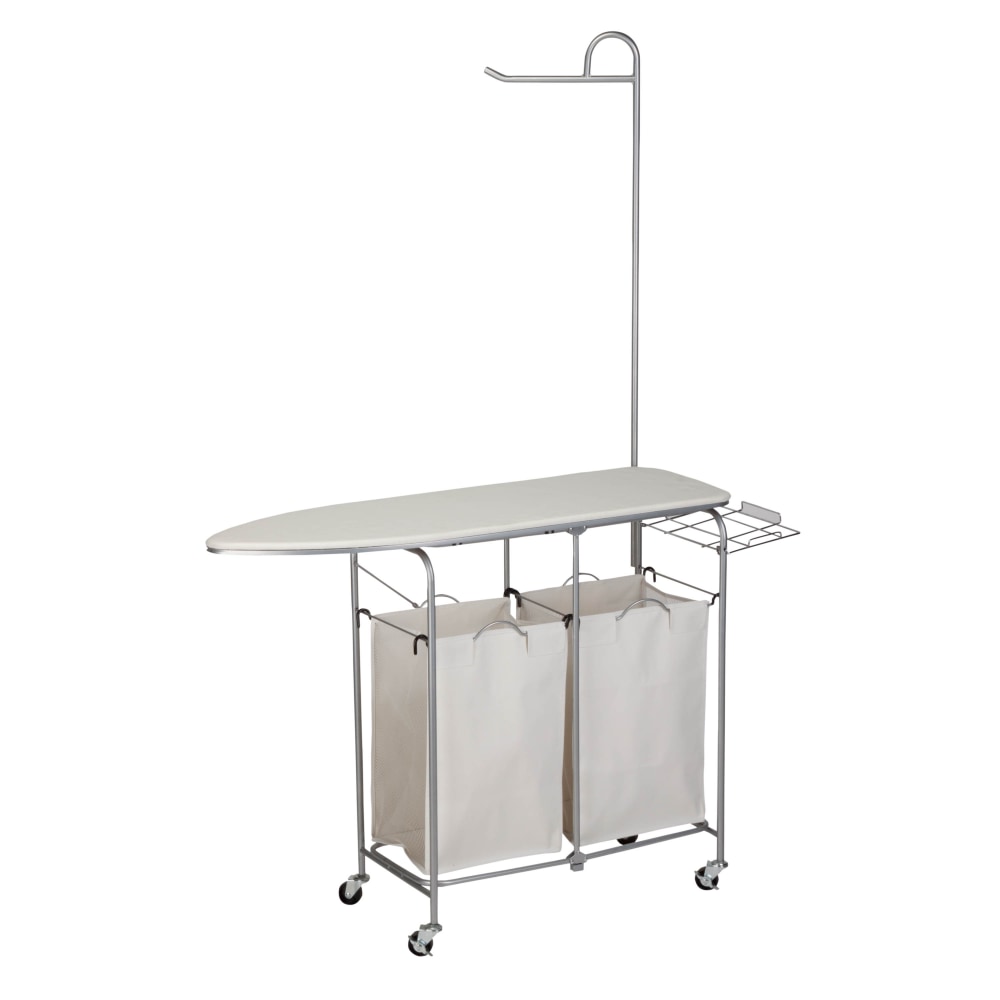 Honey-Can-Do Foldable Laundry Center, Extra Large Size, Natural/Silver