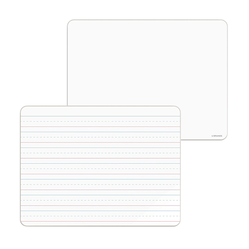 U Brands Non-Magnetic Double Sided Dry-Erase Lap Boards, 12in X 9in, 10 Pack
