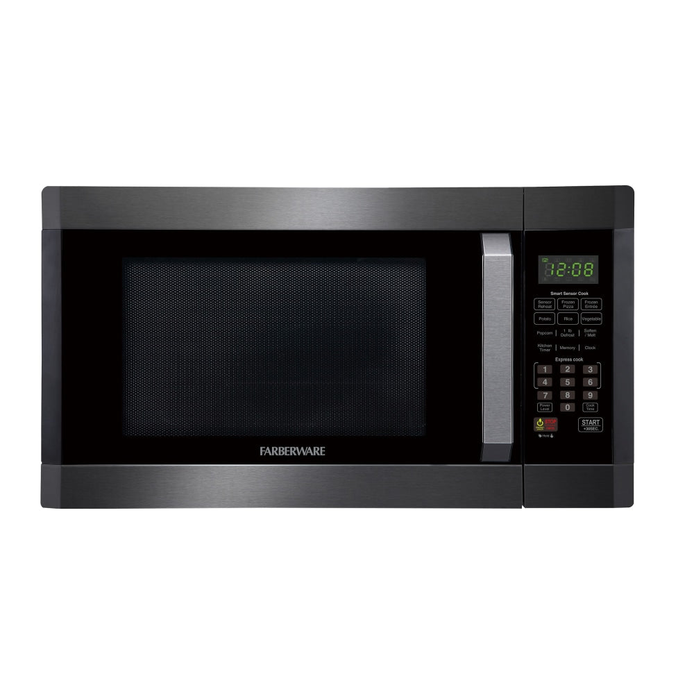 Farberware FMO16AHTBSD 1.6 Cu Ft Microwave Oven, Black/Stainless Steel