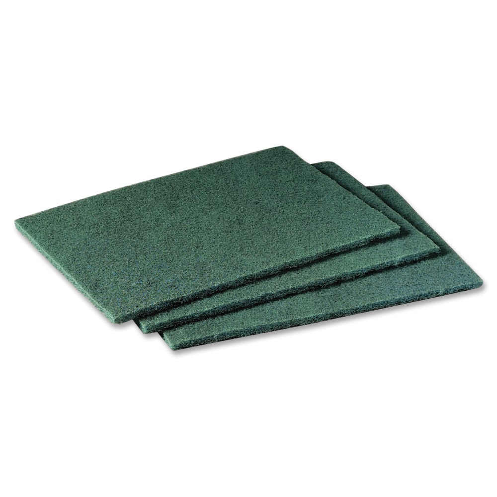 Scotch-Brite Scrubbing Pads - 9in Height x 6in Width x 9in Depth - 60/Carton - Synthetic - Green