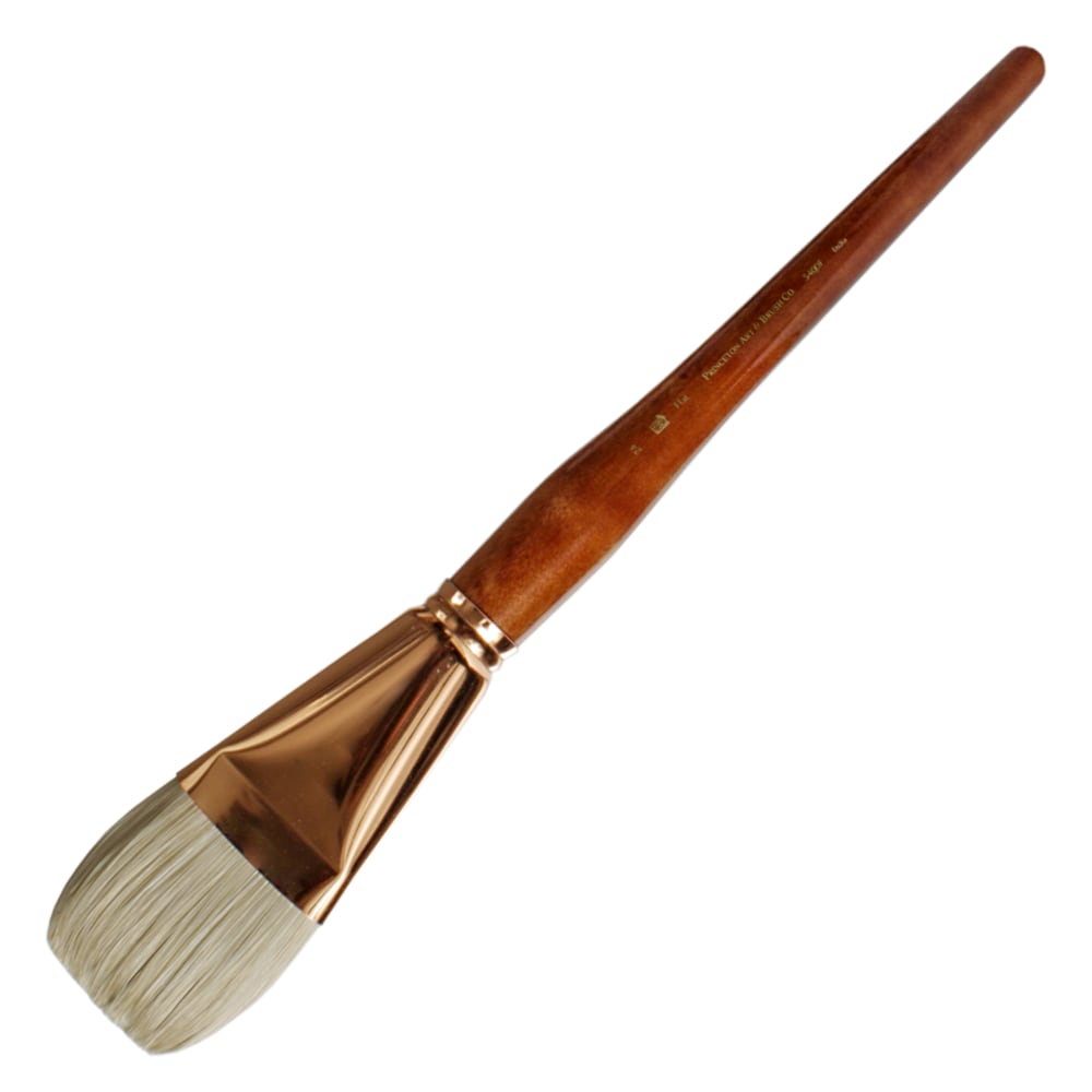Princeton Refine Series 5400 Natural Bristle Paint Brush, Size 24, Flat Bristle, Natural, Brown