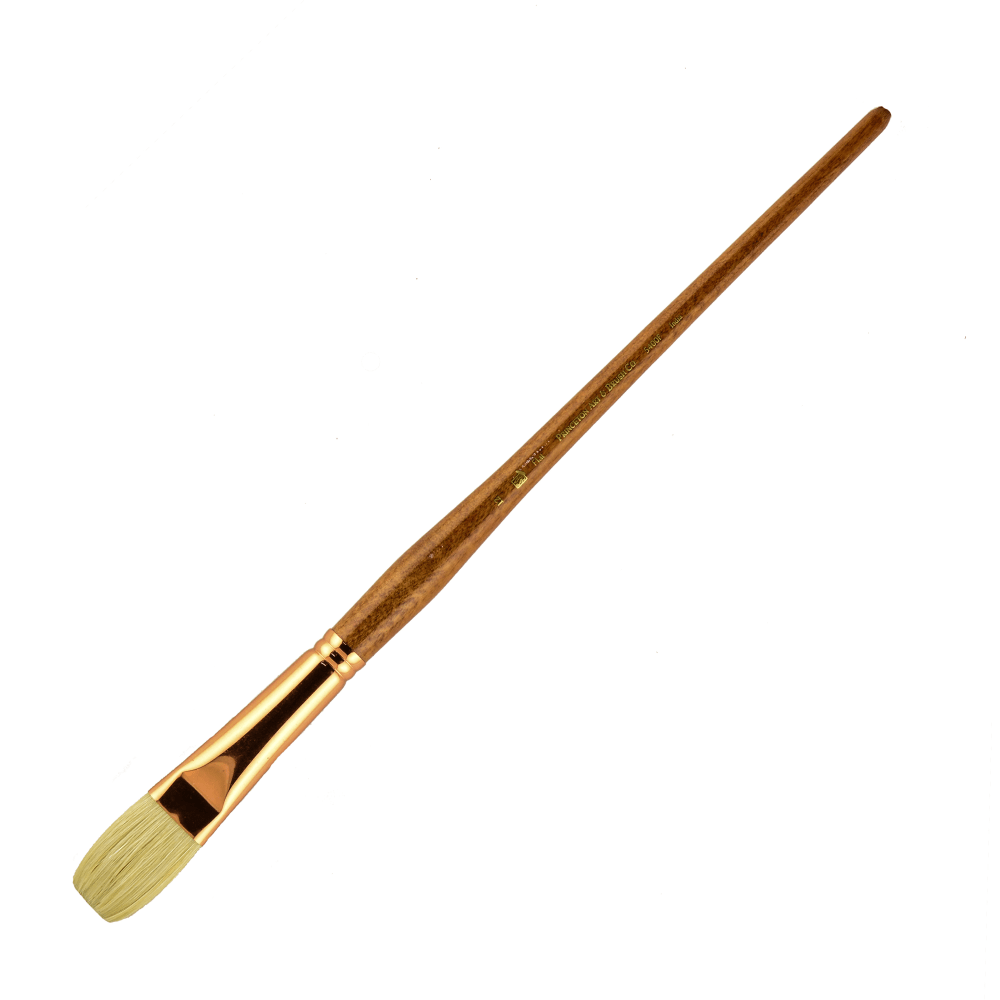 Princeton Refine Series 5400 Natural Bristle Paint Brush, Size 12, Flat Bristle, Natural, Brown