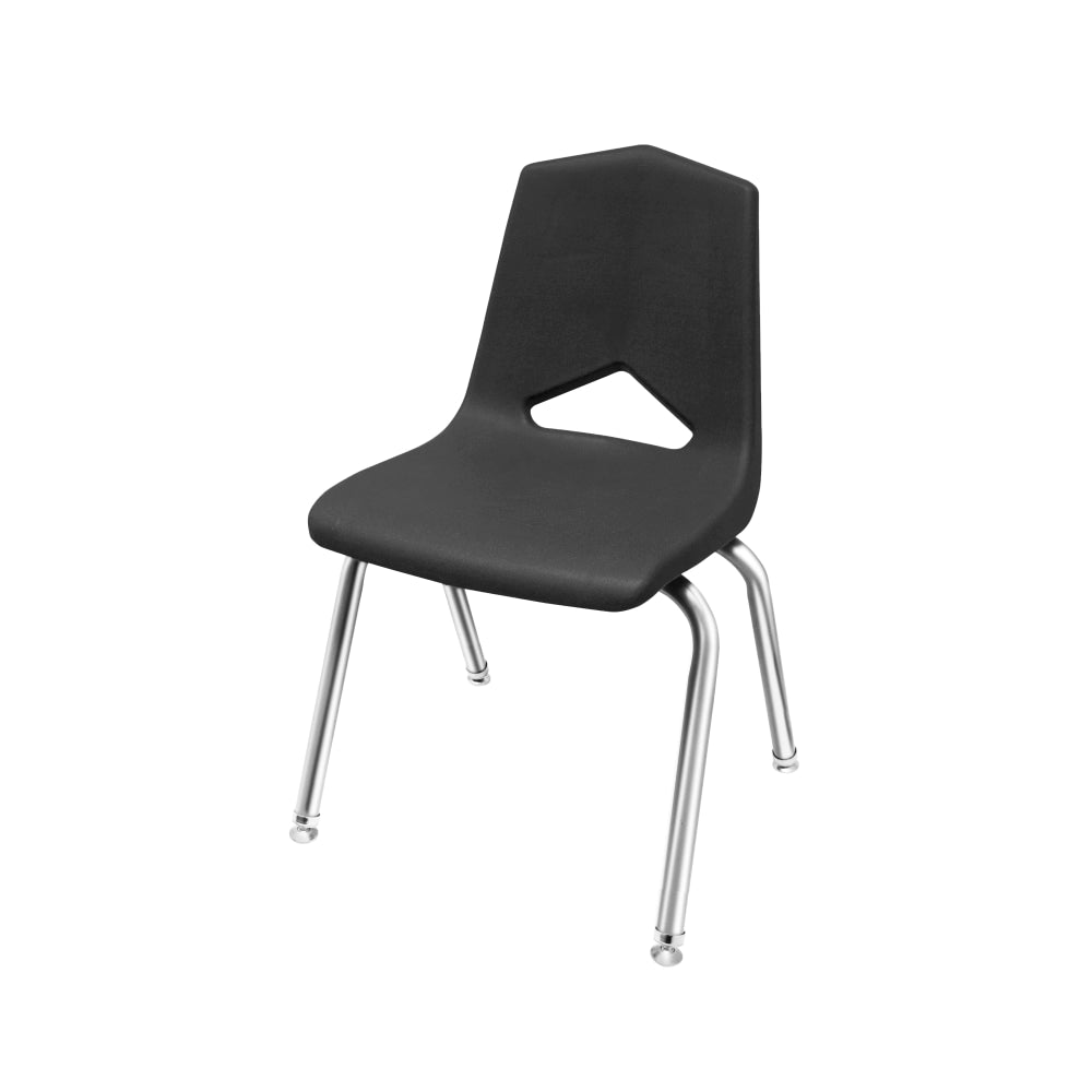 Marco Group MG1100 Series Stacking Chairs, 18-Inch, Black/Chrome, Pack Of 4