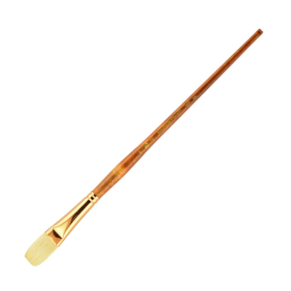 Princeton Refine Series 5400 Natural Bristle Paint Brush, Size 10, Flat Bristle, Natural, Brown
