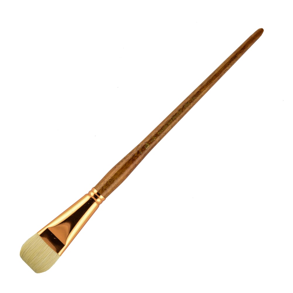 Princeton Refine Series 5400 Natural Bristle Paint Brush, Size 16, Bright Bristle, Natural, Brown