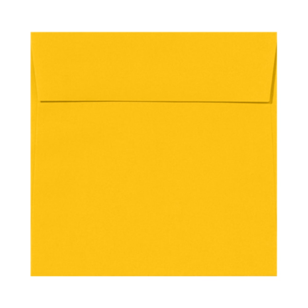 LUX Square Envelopes, 6 1/2in x 6 1/2in, Peel & Press Closure, Sunflower Yellow, Pack Of 500