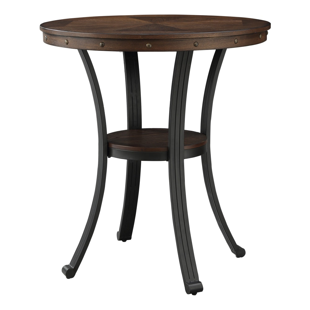 Powell Vinessa Pub Table, 40inH x 36inDia., Rustic Umber/Brown