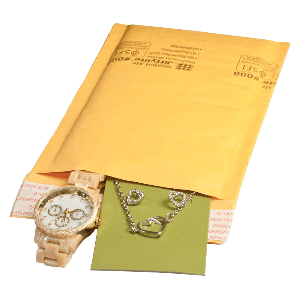 United Stationers Sealed Air Jiffylite Cushioned Mailer, 4in x 8in, Kraft, Carton Of 25