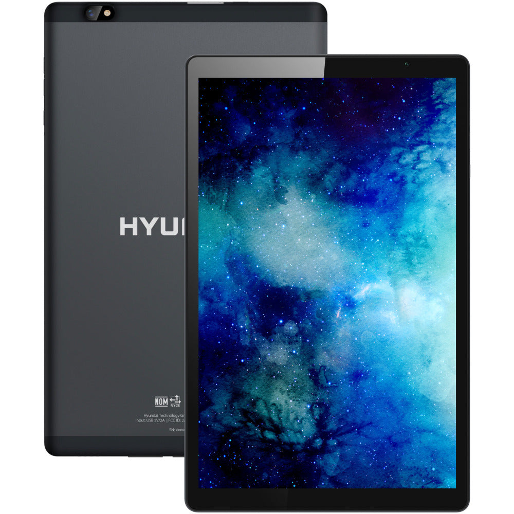 Hyundai Hytab Pro Wi-Fi Tablet, 10.1in Screen, Helio P60, 4GB Memory, 128GB Hard Drive, Android 11, Black