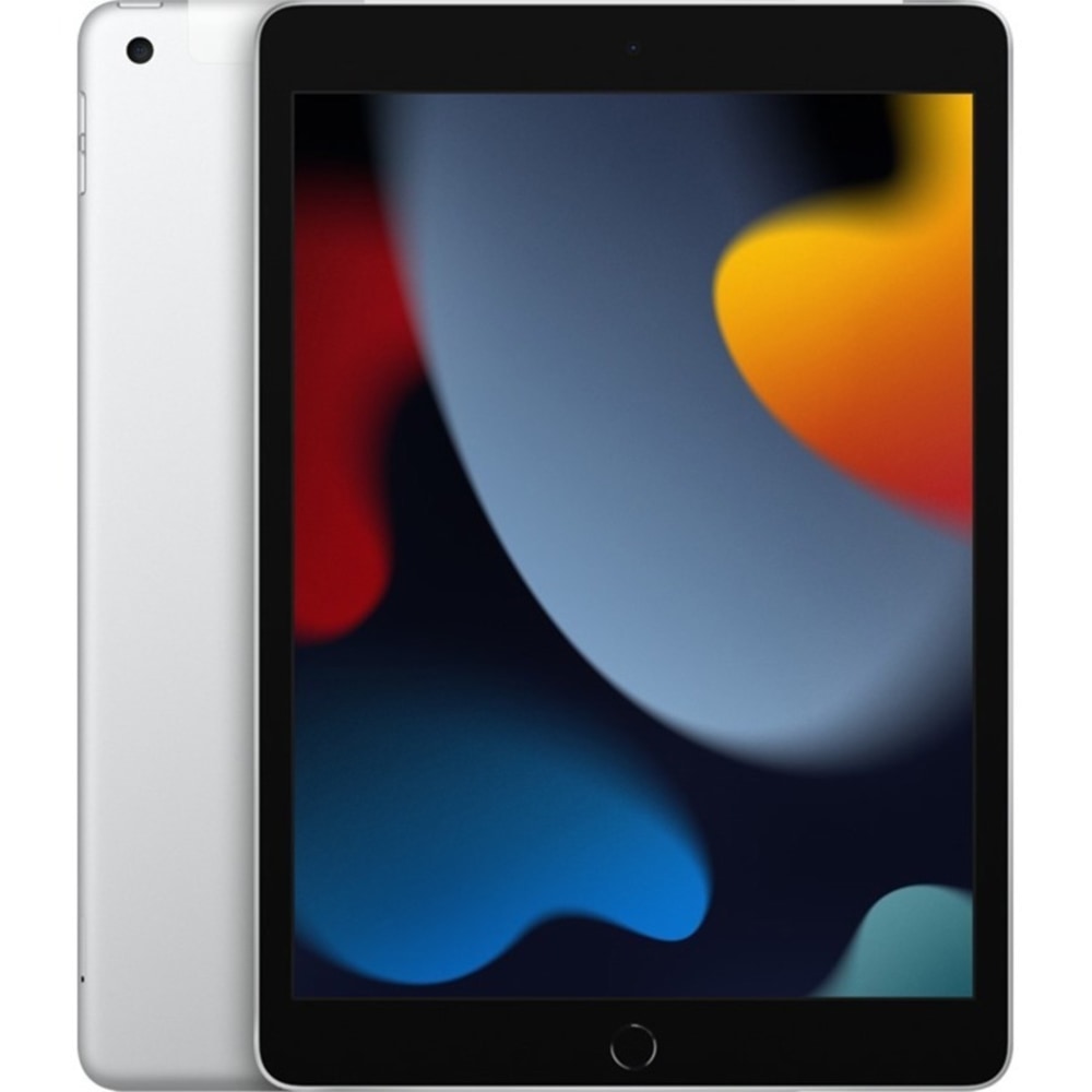 Apple iPad (9th Generation) Tablet, 10.2in Touchscreen, 256GB Storage, iPadOS 15, 4G, Silver, Apple A13 Bionic SoC