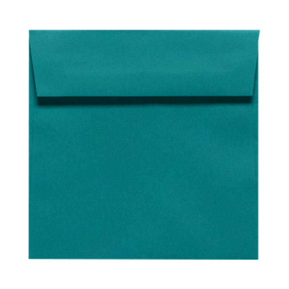 LUX Square Envelopes, 5 1/2in x 5 1/2in, Peel & Press Closure, Teal, Pack Of 500