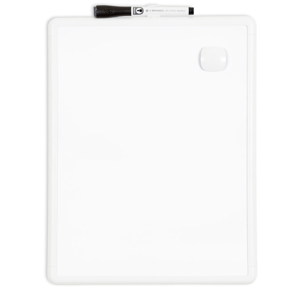 U Brands Magnetic Unframed Dry-Erase Whiteboard, 11in x 14in, White Aluminum Frame