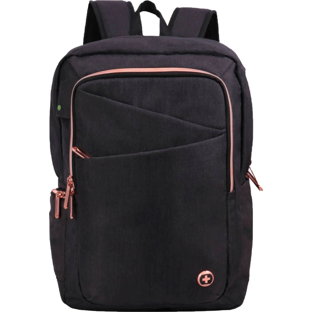 SwissDigital Katy Rose Business Backpack With 15.6in Laptop Pocket, Black