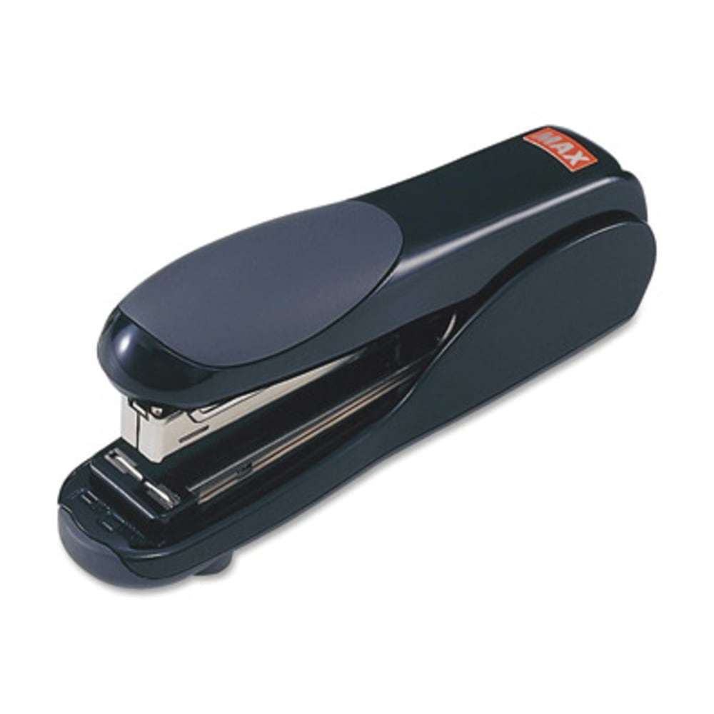 MAX Flat Clinch Full-strip Stapler - 30 Sheets Capacity - 210 Staple Capacity - Full Strip - 1/4in Staple Size - Black