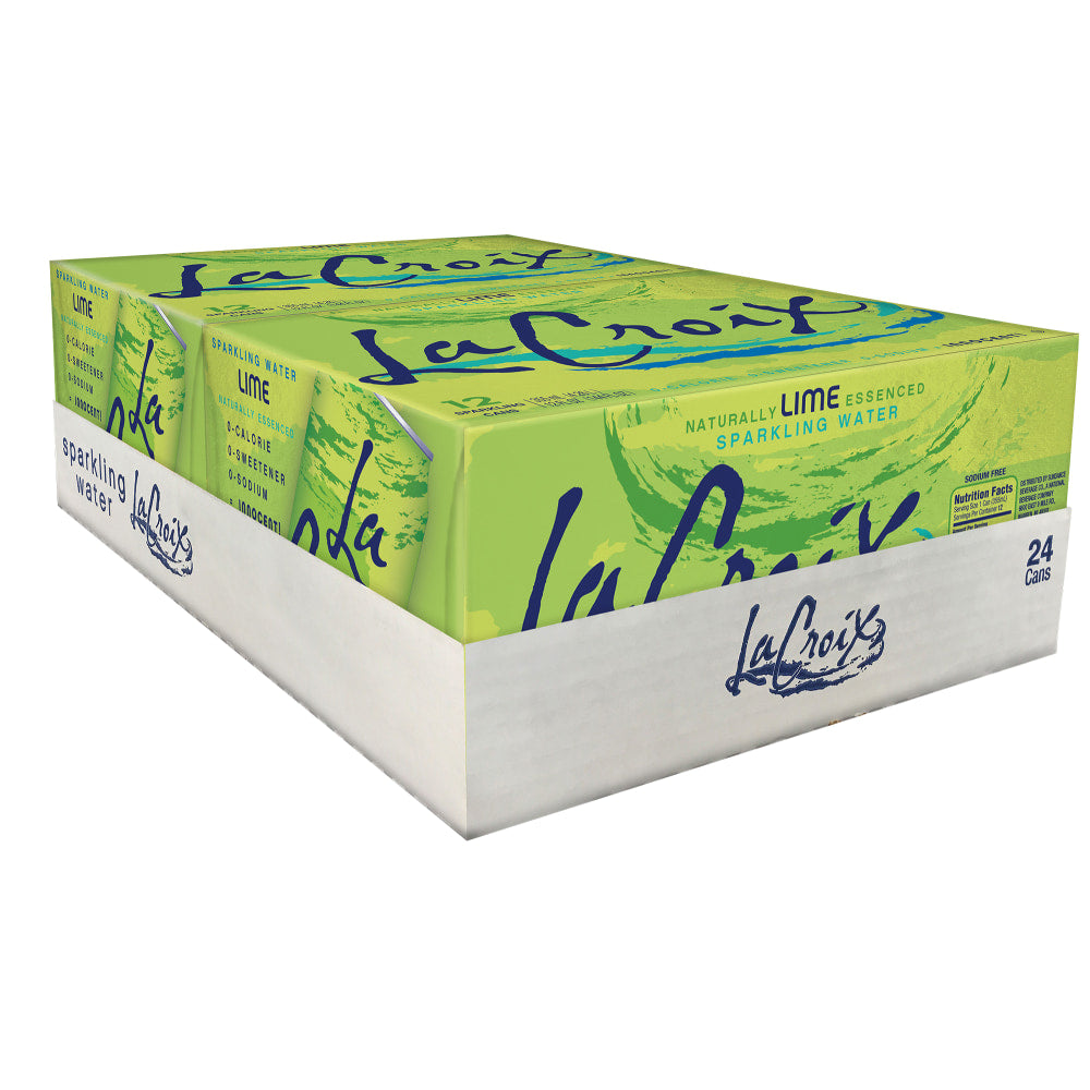 LaCroix Core Sparkling Water with Natural Lime Flavor, 12 Oz, Case of 24 Cans
