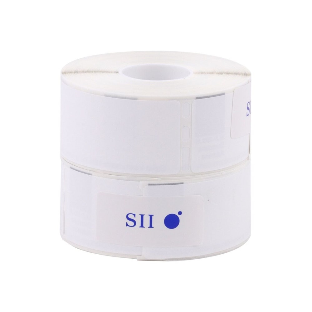 SII Address Labels, SKPSLP2RLH, Rectangle, 1 1/8in x 3 1/2in, White, 260 Labels Per Roll, Box Of 2 Rolls
