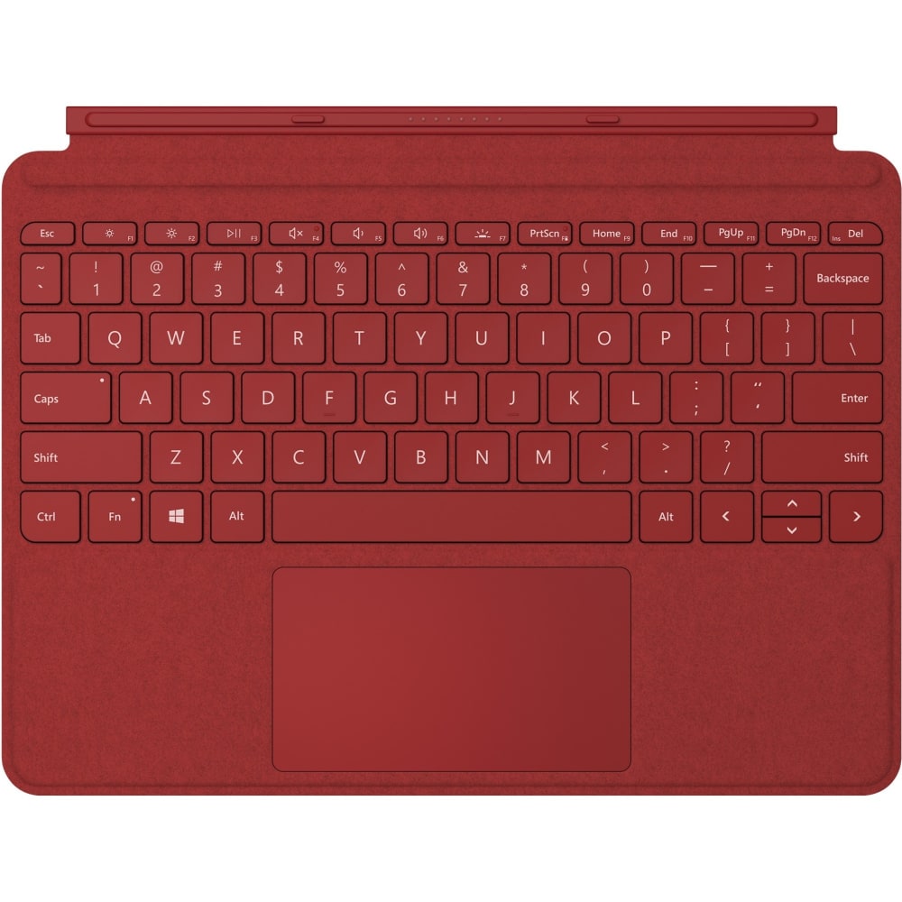 Microsoft Type Cover Keyboard/Cover Case Microsoft Surface Go 2, Surface Go Tablet - Poppy Red - Stain Resistant - Alcantara Body - 7.5in Height x 9.8in Width x 0.2in Depth