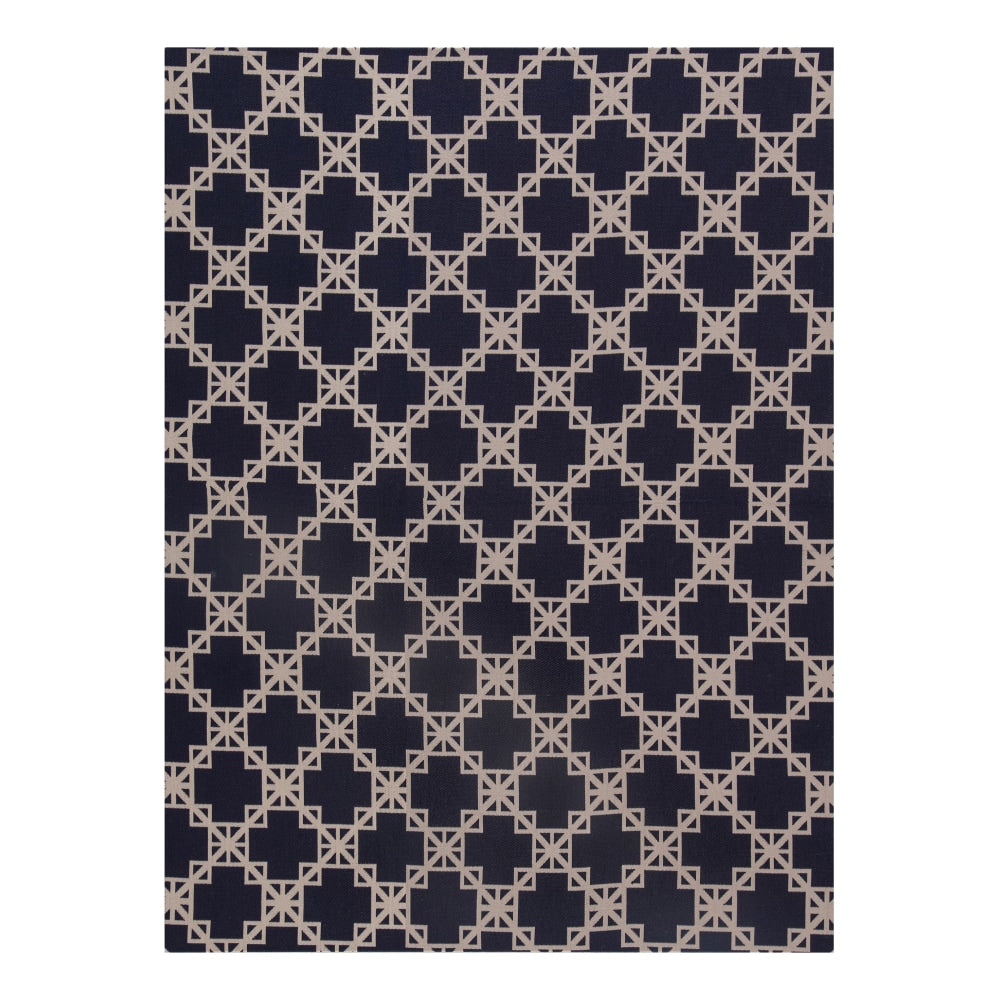 Anji Mountain Aberdeen Rug'd Chair Mat, 1/4inH x 36inW x 48inD, Blue/Tan