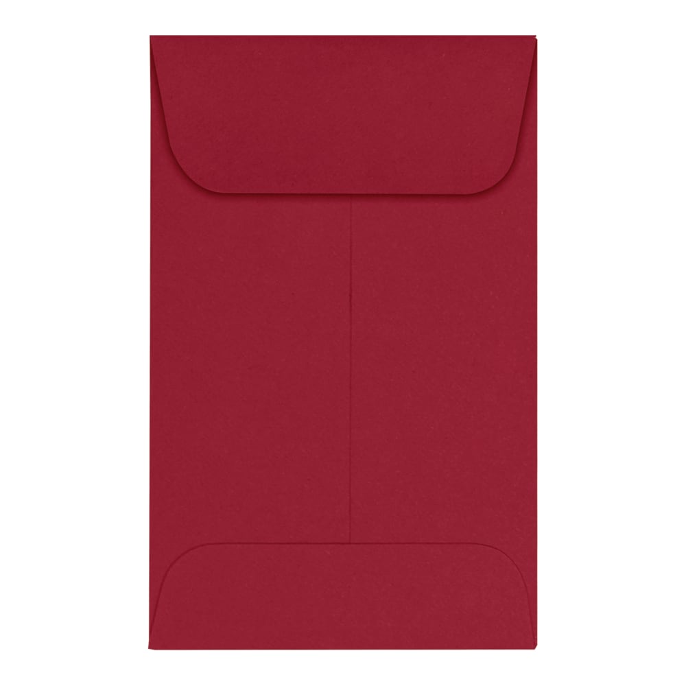 LUX Coin Envelopes, #1, Gummed Seal, Garnet, Pack Of 250