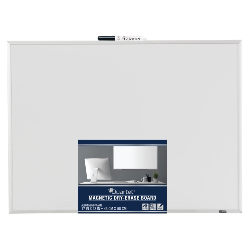 Quartet Magnetic Dry-Erase Whiteboard, 17in x 23in, Aluminum Frame With Silver Finish