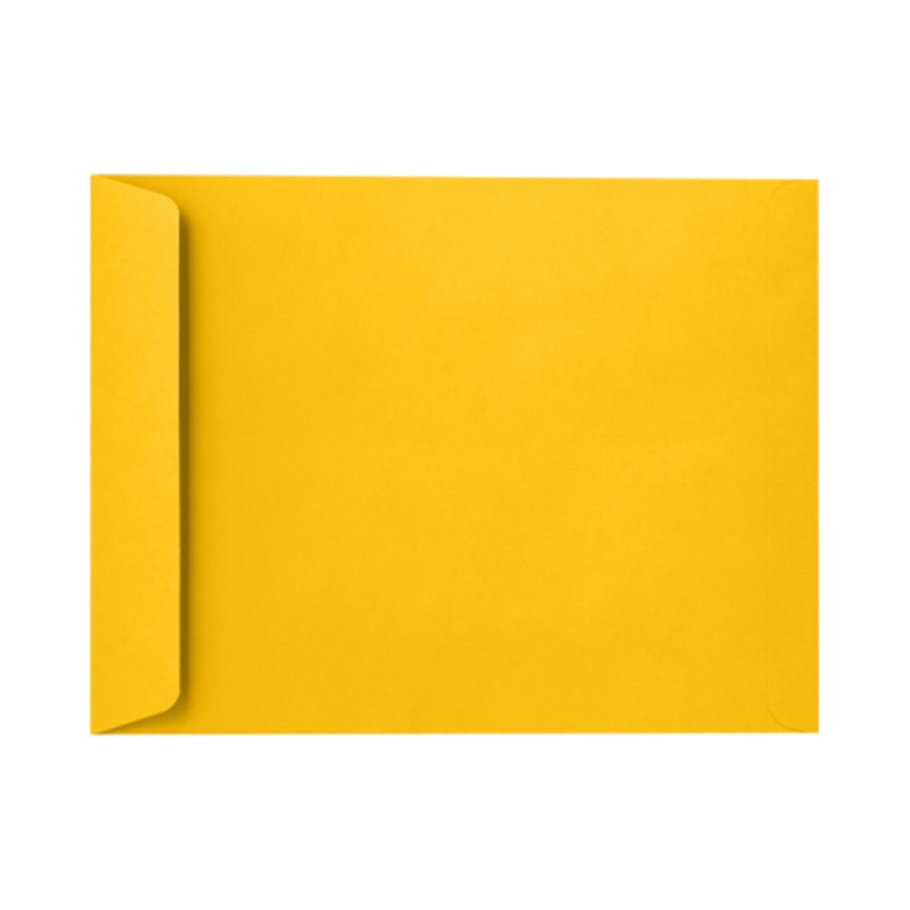 LUX Open-End 10in x 13in Envelopes, Peel & Press Closure, Sunflower Yellow, Pack Of 500