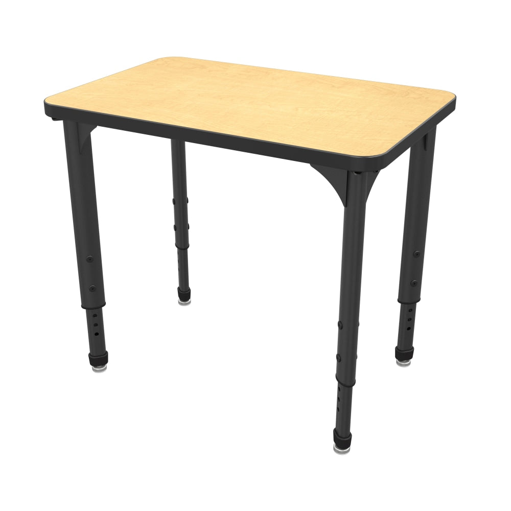 Marco Group Apex Series Adjustable 30inW Student Desk Student Desk, Fusion Maple/Black