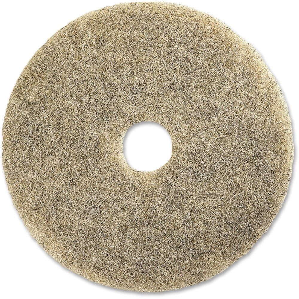 Genuine Joe General Purpose Floor Pad, 20in Diameter, Natural, Carton Of 5