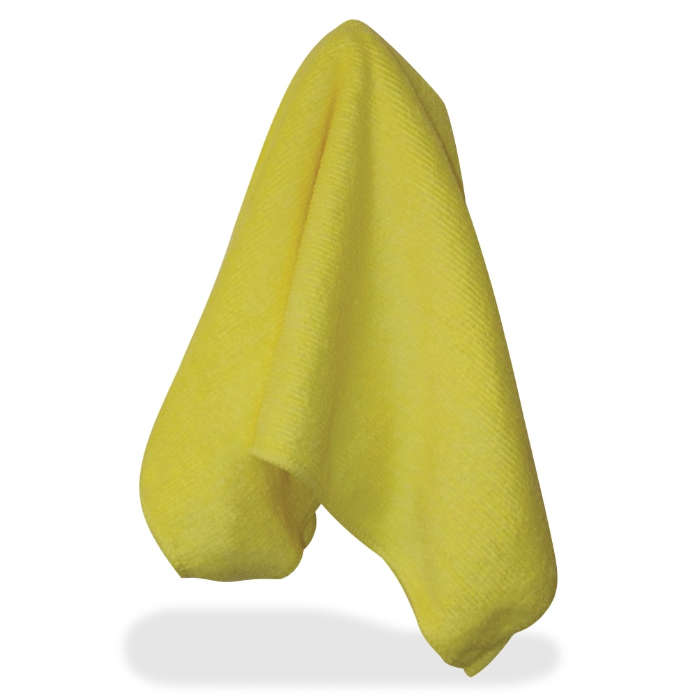 Impact Products Yellow Microfiber Cloths - Cloth - 16in Width x 16in Length - 12 / Bag - Yellow