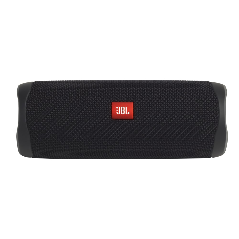 JBL Flip 5 Portable Bluetooth Speaker, 8inH x 3.8inW x 3.1inD, Black, JBLFLIP5BLKAM