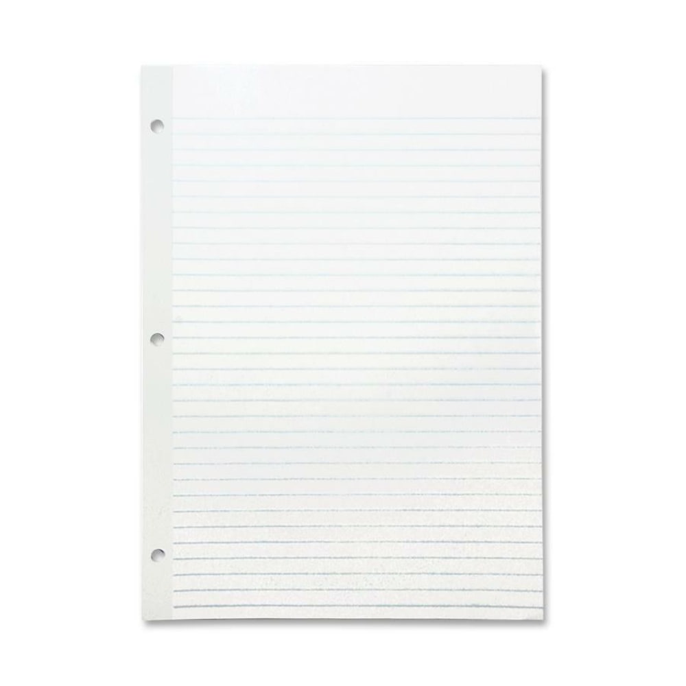 Sparco Mylar-Reinforced Wide-Ruled Filler Paper, Letter Size, 20 Lb, White, Pack Of 100 Sheets