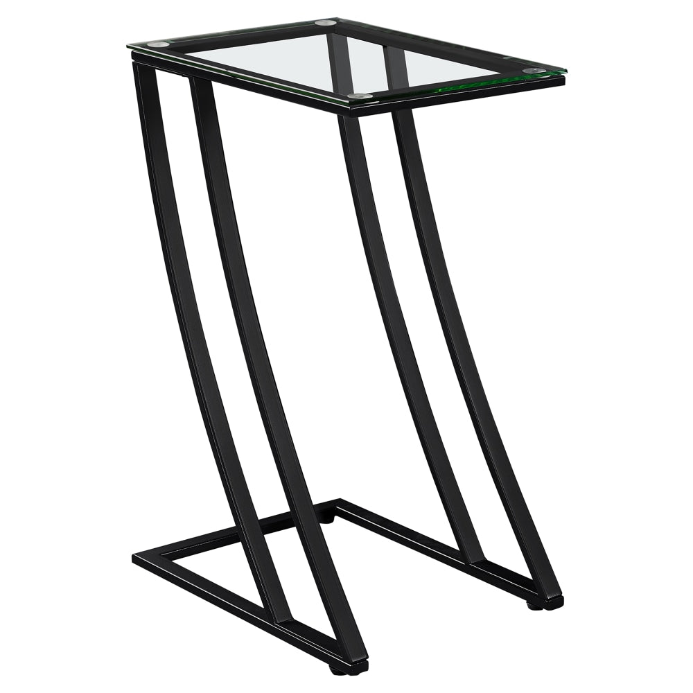 Monarch Specialties Tasha Accent Table, 24inH x 12inW x 15-3/4inD, Black