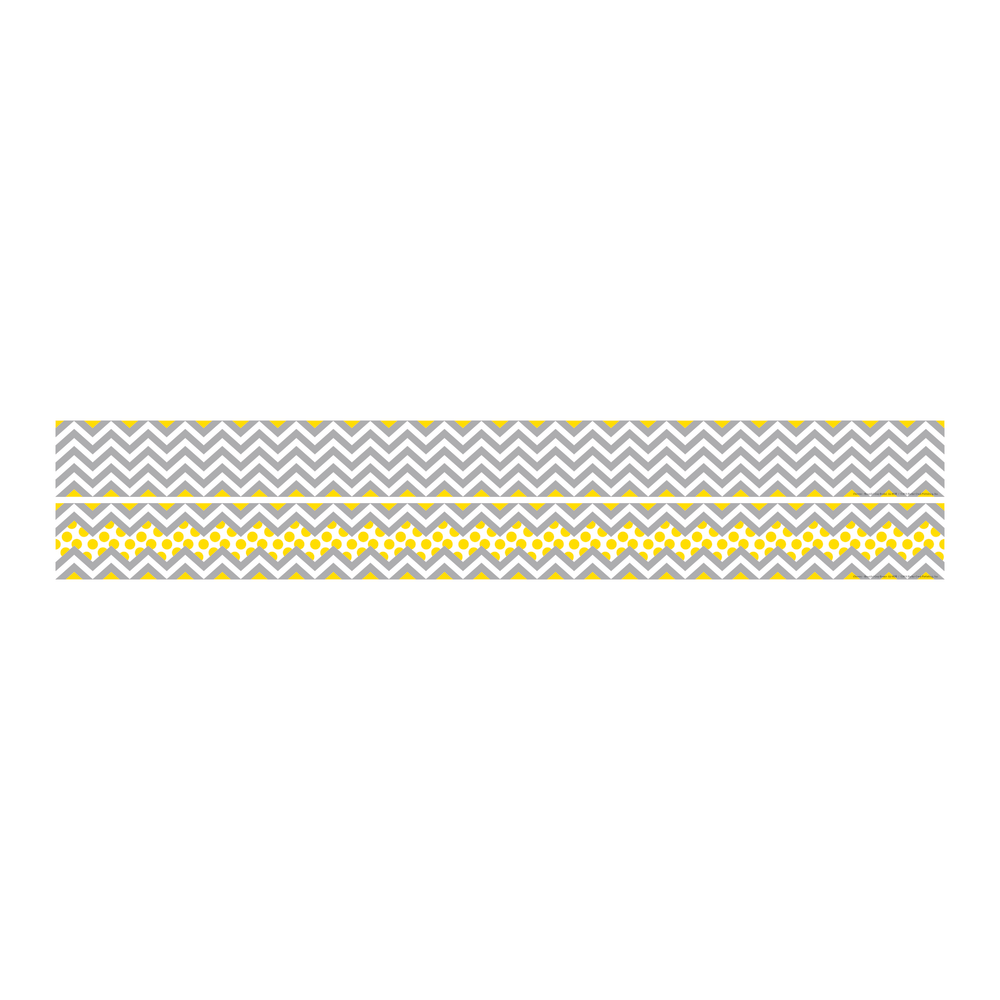 Barker Creek Double-Sided Straight-Edge Border Strips, 3in x 35in, Chevron, Pack Of 12